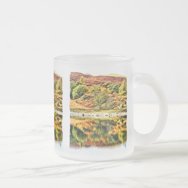 LAKE REFLECTIONS FROSTED GLASS COFFEE MUG (Right)