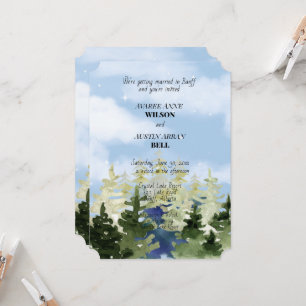 Lake Resort Wedding In the Mountains Invitation