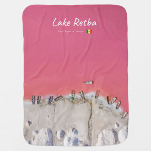 Lake Retba, Senegal - Pink Lake Boats Baby Blanket