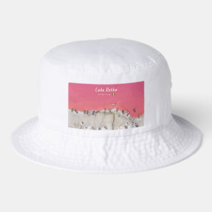 Lake Retba, Senegal - Pink Lake Boats Bucket Hat