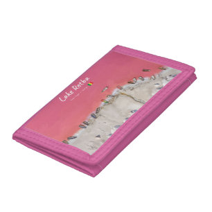 Lake Retba, Senegal - Pink Lake Boats Trifold Wallet