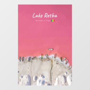 Lake Retba, Senegal - Pink Lake Boats Window Cling