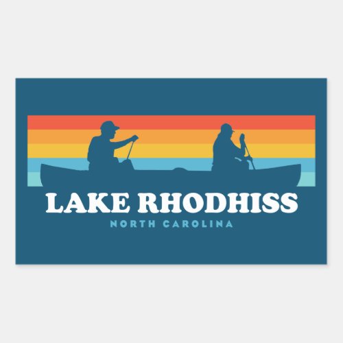 Lake Rhodhiss North Carolina Canoe Rectangular Sticker