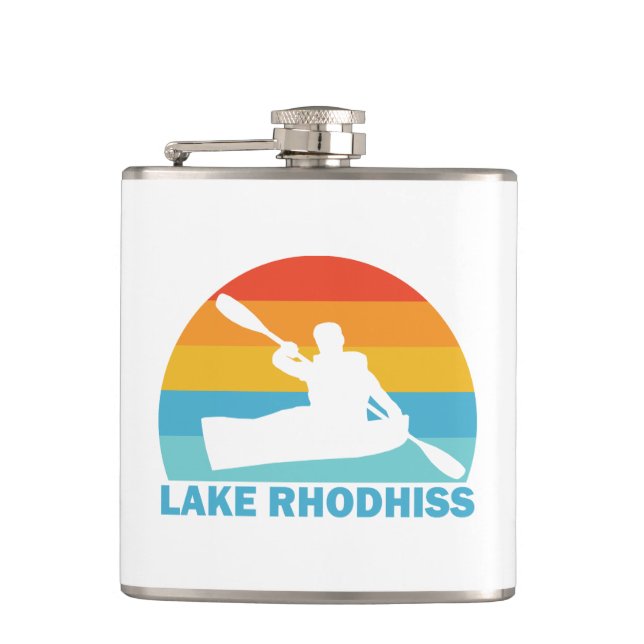 Lake Rhodhiss North Carolina Kayak Flask (Front)