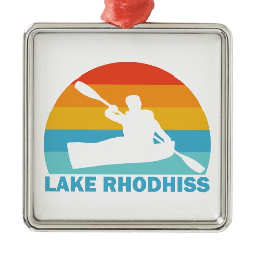 Lake Rhodhiss North Carolina Kayak Metal Ornament