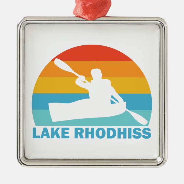 Lake Rhodhiss North Carolina Kayak Metal Ornament (Front)