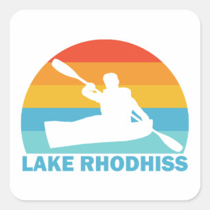 Lake Rhodhiss North Carolina Kayak Square Sticker