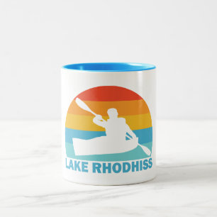 Lake Rhodhiss North Carolina Kayak Two-Tone Coffee Mug
