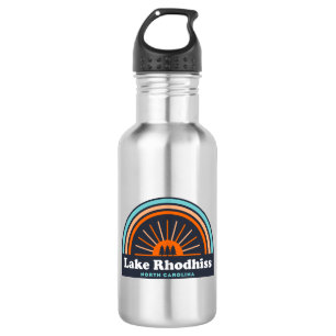 Lake Rhodhiss North Carolina Rainbow Stainless Steel Water Bottle