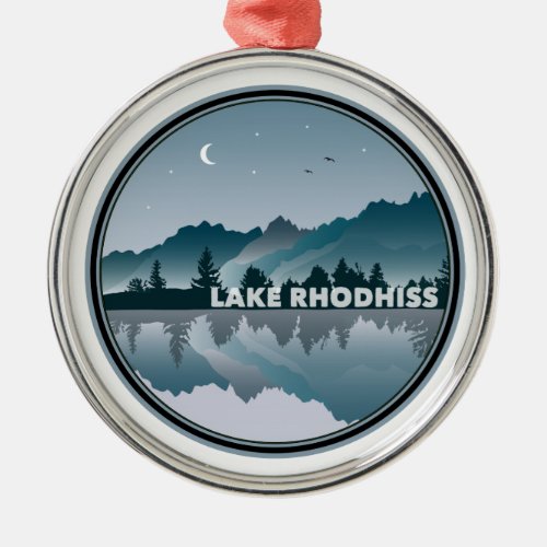 Lake Rhodhiss North Carolina Reflection Metal Ornament