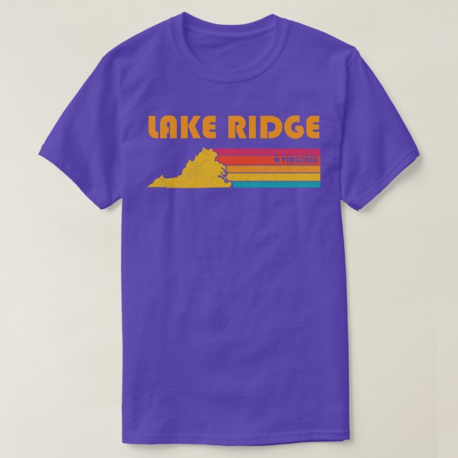 Lake Ridge Virginia Vintage Distressed Souvenir T-Shirt (Design Front)