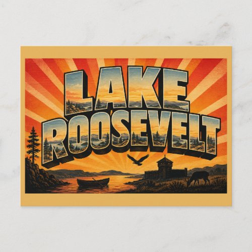 Lake Roosevelt National Recreation Area WA Vintage Postcard