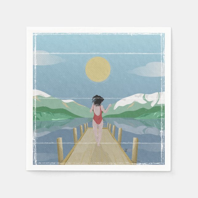 Lake Rotoiti New Zealand Napkins (Front)