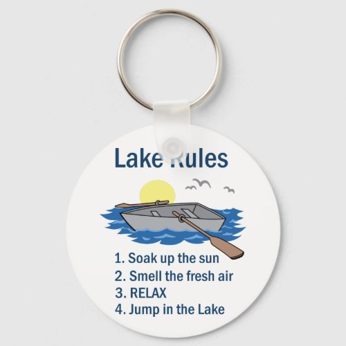 Lake Rules Keychain