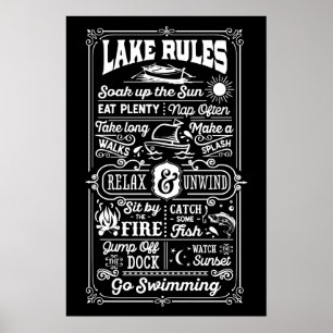 Lake Rules: Life’s Simple Waterside Joys Poster
