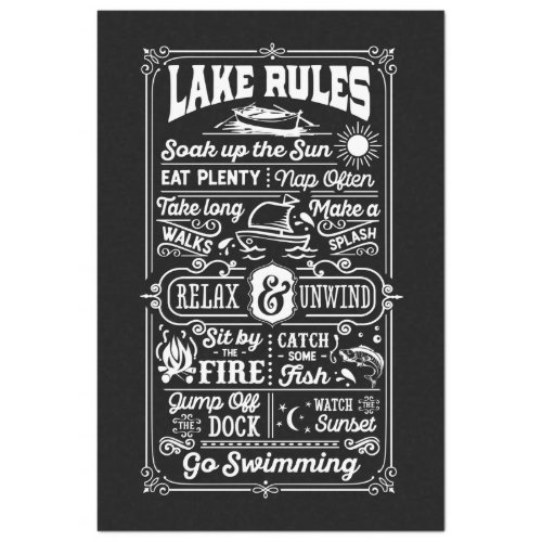 Lake Rules Tissue Paper