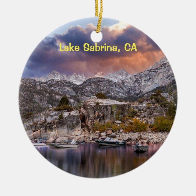 Lake Sabrina, California Ceramic Ornament (Front)