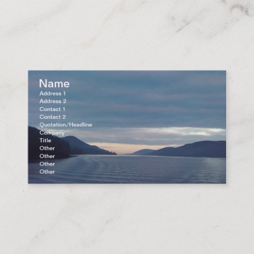 Lake scene business card