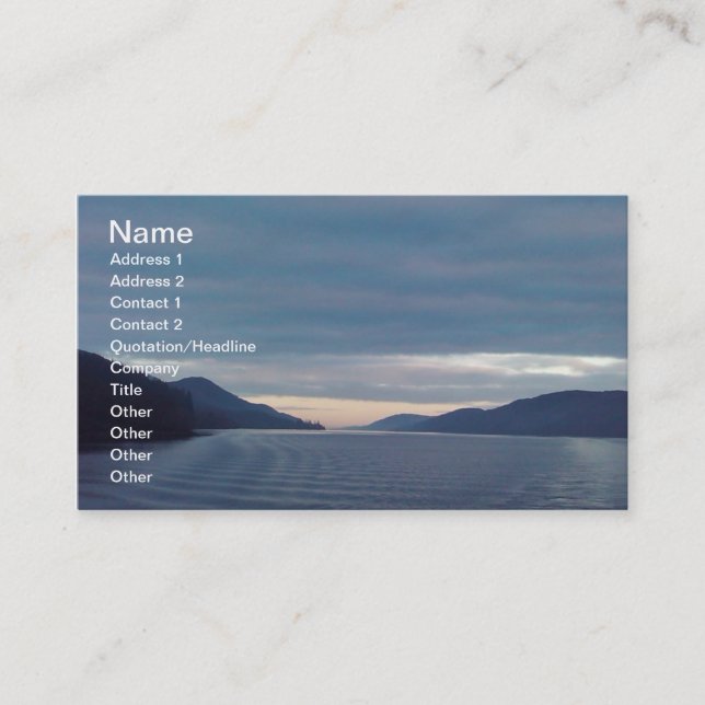 Lake scene business card (Front)