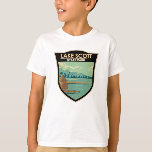 Lake Scott State Park Kansas Badge T_Shirt