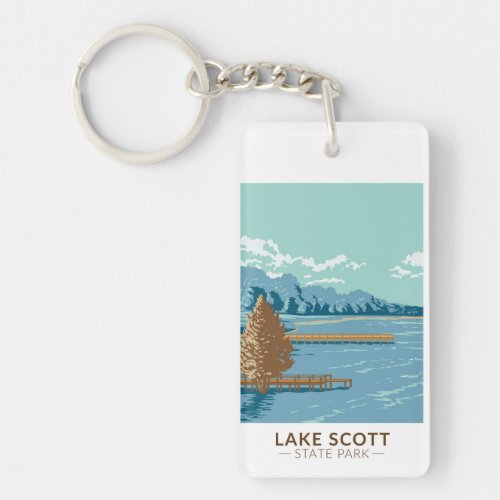 Lake Scott State Park Kansas Vintage Keychain