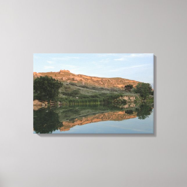 Lake Scott State Park - Reflection Wrapped Canvas Print (Front)