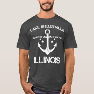 LAKE SHELBYVILLE ILLINOIS Funny Fishing Camping T-Shirt