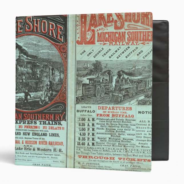 Lake Shore and Michigan So Railway 3 Ring Binder (Front/Inside)