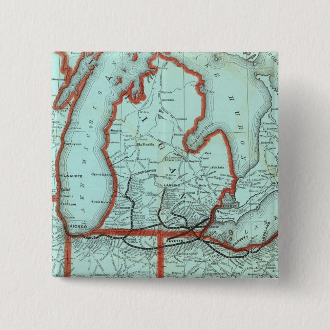 Lake Shore and Southern Michigan Railway Pinback Button (Front)