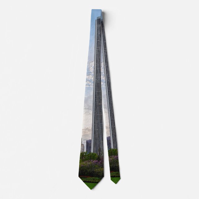 Lake Shore Park Painterly Neck Tie (Front)