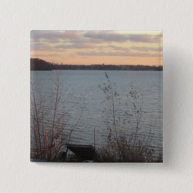 Lake Shore Sunset Button (Front)