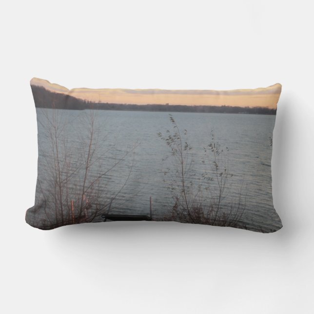 Lake Shore Sunset Pillow (Front)