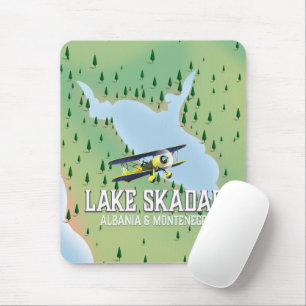 Lake Skadar Albania and Montenegro lake map Mouse Pad