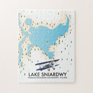 Lake Sniardwy Poland map Jigsaw Puzzle