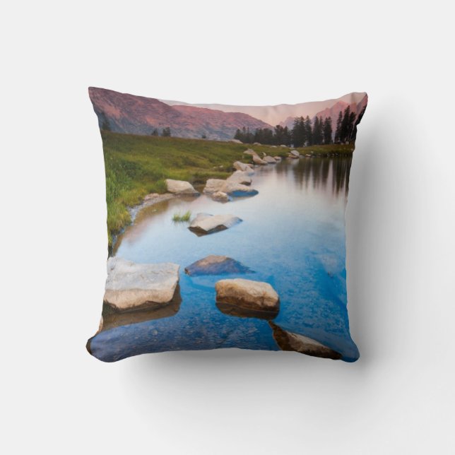 Lake Solitude Throw Pillow (Front)