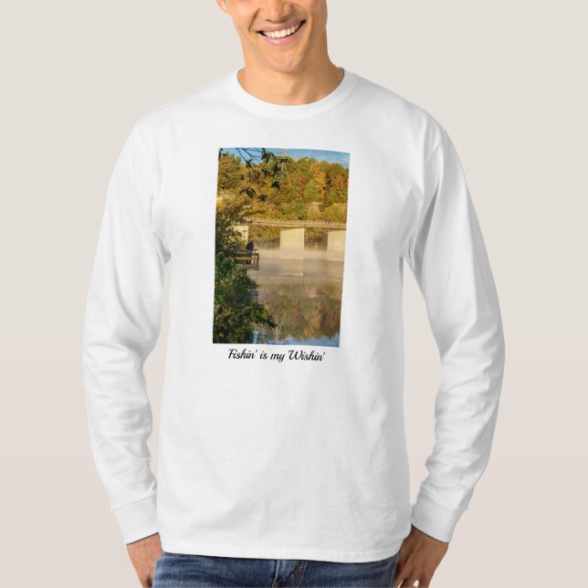 Lake Springfield Autumn Fishing Long Sleeve Shirt (Front)