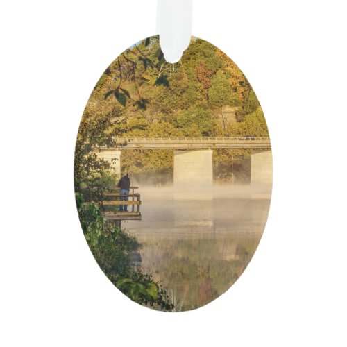 Lake Springfield Autumn Fishing Ornament