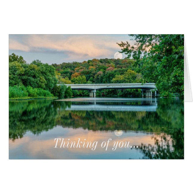 Lake Springfield Evening Tranquility Card (Front Horizontal)