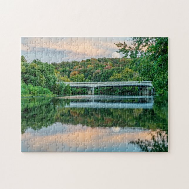 Lake Springfield Evening Tranquility Jigsaw Puzzle (Horizontal)