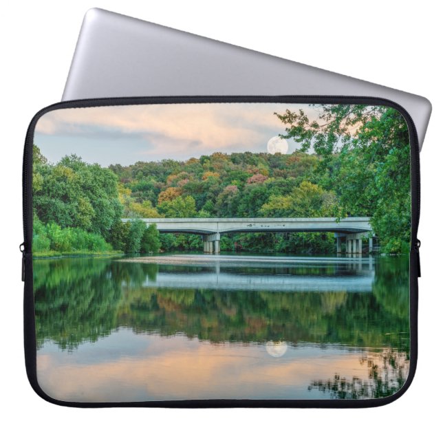 Lake Springfield Evening Tranquility Laptop Sleeve (Front)