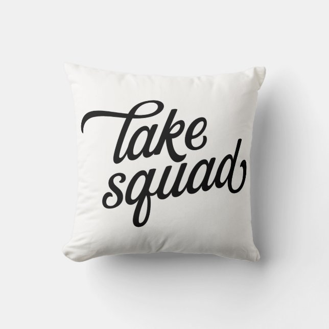 Lake Squad Throw Pillow (Front)