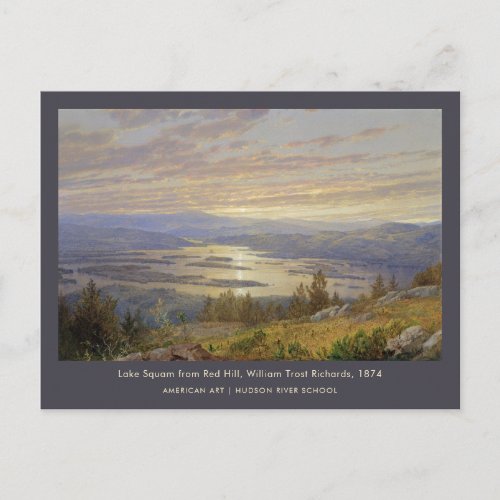Lake Squam from Red Hill W T Richards American Art Postcard