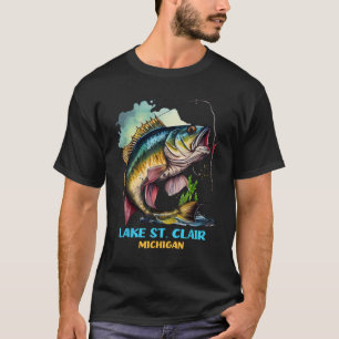 Lake St Clair Michigan Fishing Trip Fisher Flyfish T-Shirt