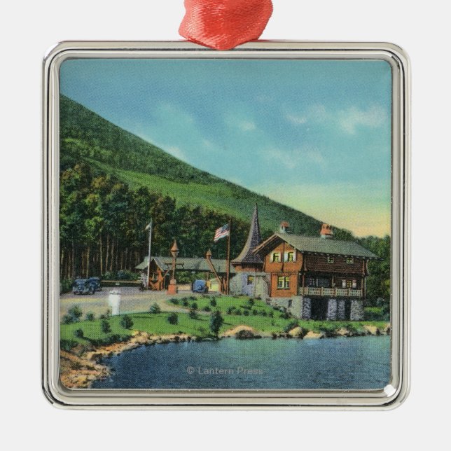 Lake Stevens View of the Toll House Metal Ornament (Front)