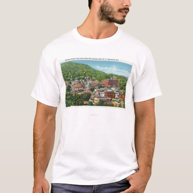 Lake Street Hill View of Business Section T-Shirt (Front)