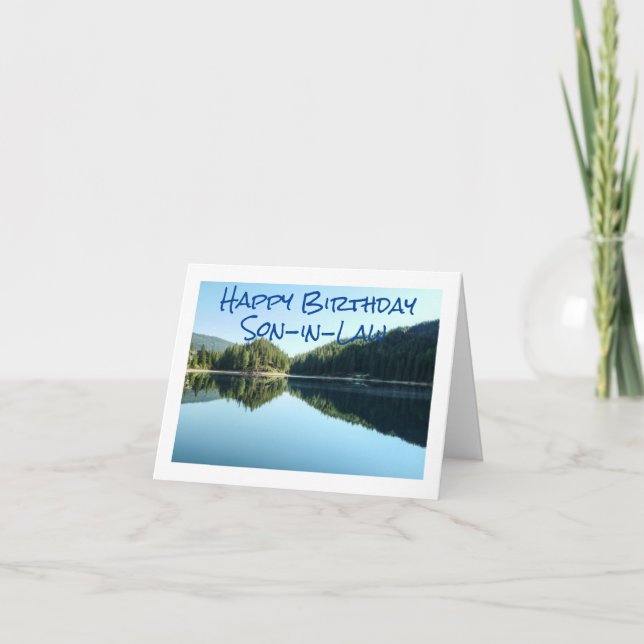 LAKE STYLE  "HAPPY BIRTHDAY SON-IN-LAW" CARD (Front)