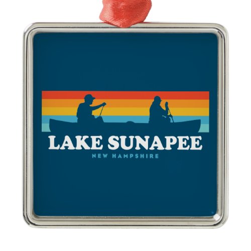 Lake Sunapee New Hampshire Canoe Metal Ornament