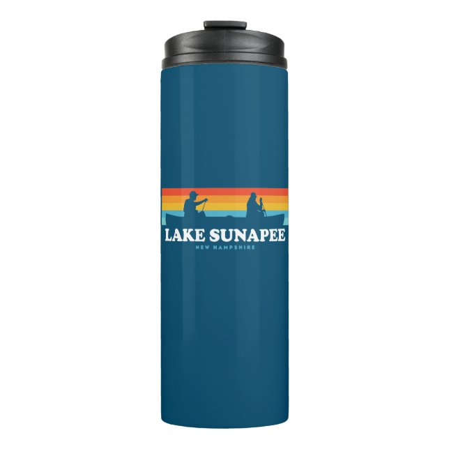 Lake Sunapee New Hampshire Canoe Thermal Tumbler (Front)