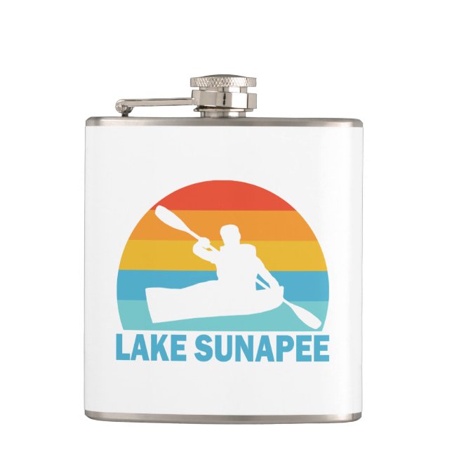 Lake Sunapee New Hampshire Kayak Flask (Front)
