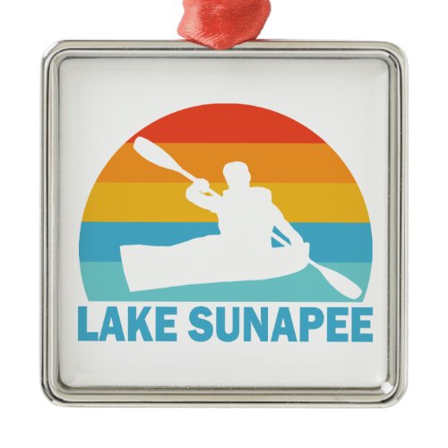 Lake Sunapee New Hampshire Kayak Metal Ornament